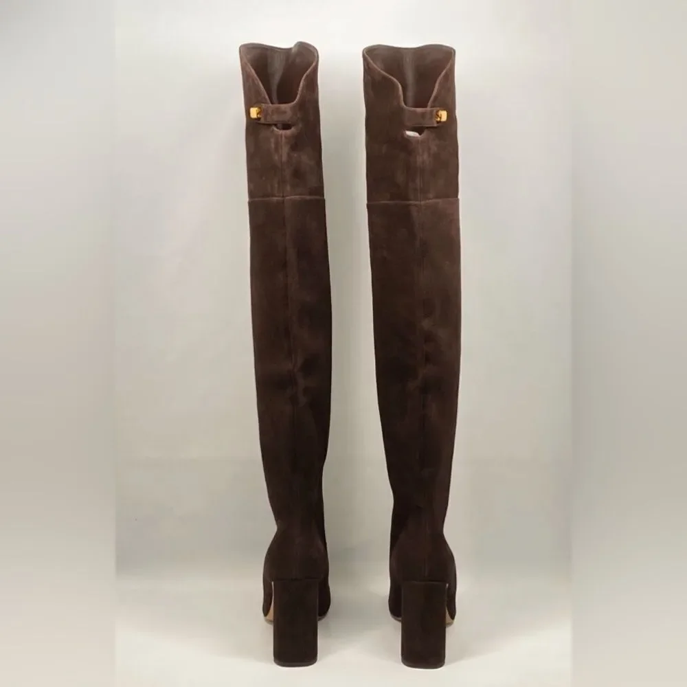 MAISON SKORPIOS Marylin Suede Over The Knee Boots size 40